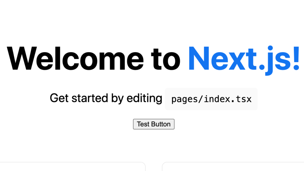 Next.js create-next-app top page
